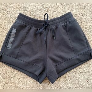 DSG Sport Fleece Mid-Rise Relaxed Fit Shorts Womens XS Green Drawstring